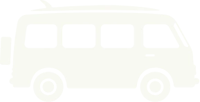 a VW bus in motion